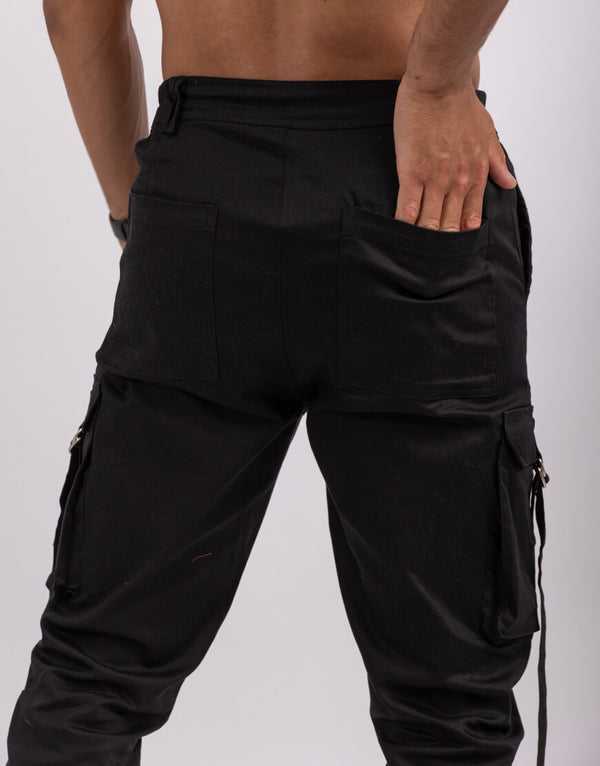 Ash London Technical Cargo Pants - Black