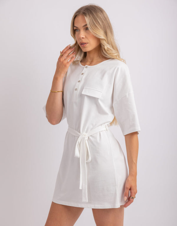 Ash London Oversized t-shirt Dress - White
