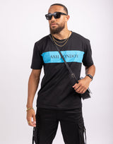 Ash London Signature T-Shirt - Black|Cyan