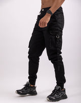 Ash London Technical Cargo Pants - Black