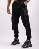 Ash London Technical Cargo Pants - Black